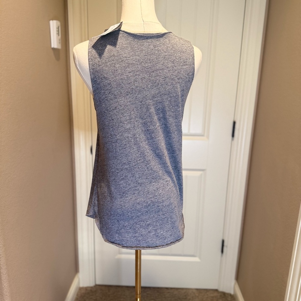 Gray Tank Top with Yellow Text - Picture 3 of 4